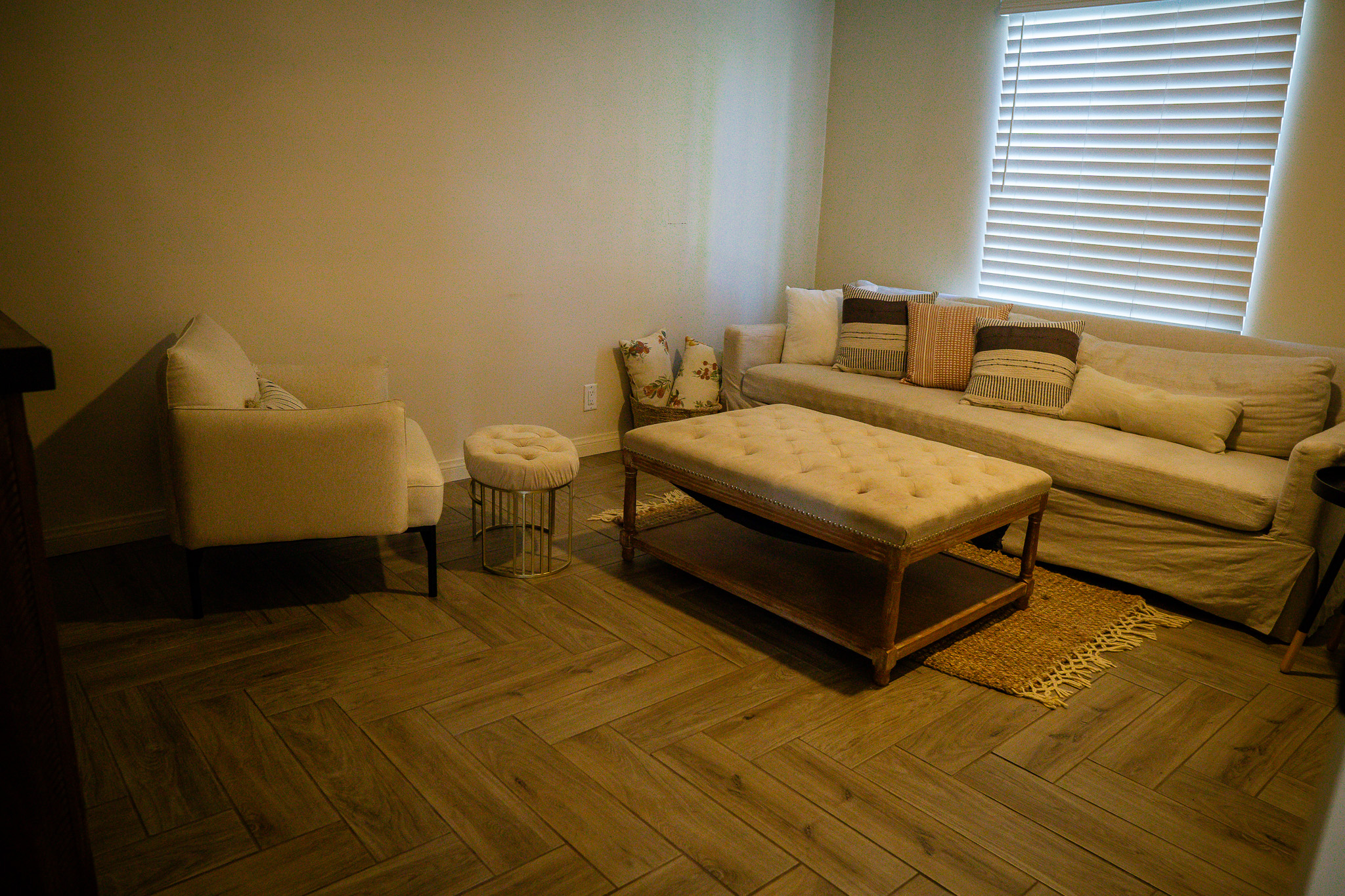 Private room with workspace, ideal for reflection, therapy journaling, and quiet focus.
