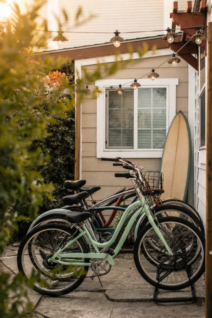bicycle rack outisde sober living house in carlsbad
