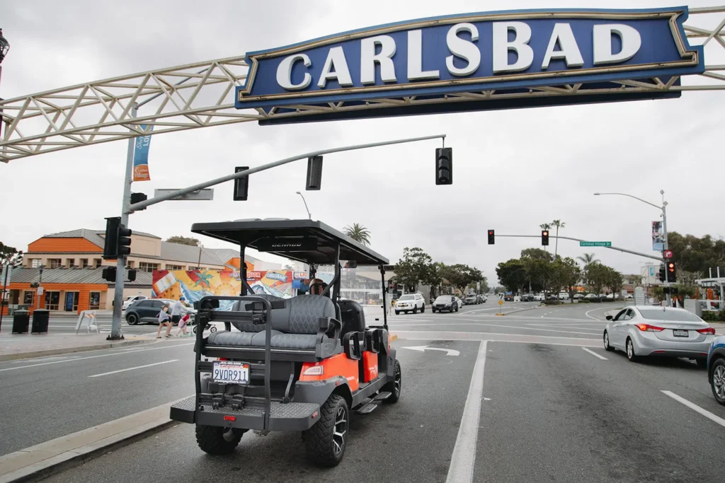 carlsbad sign golf cart